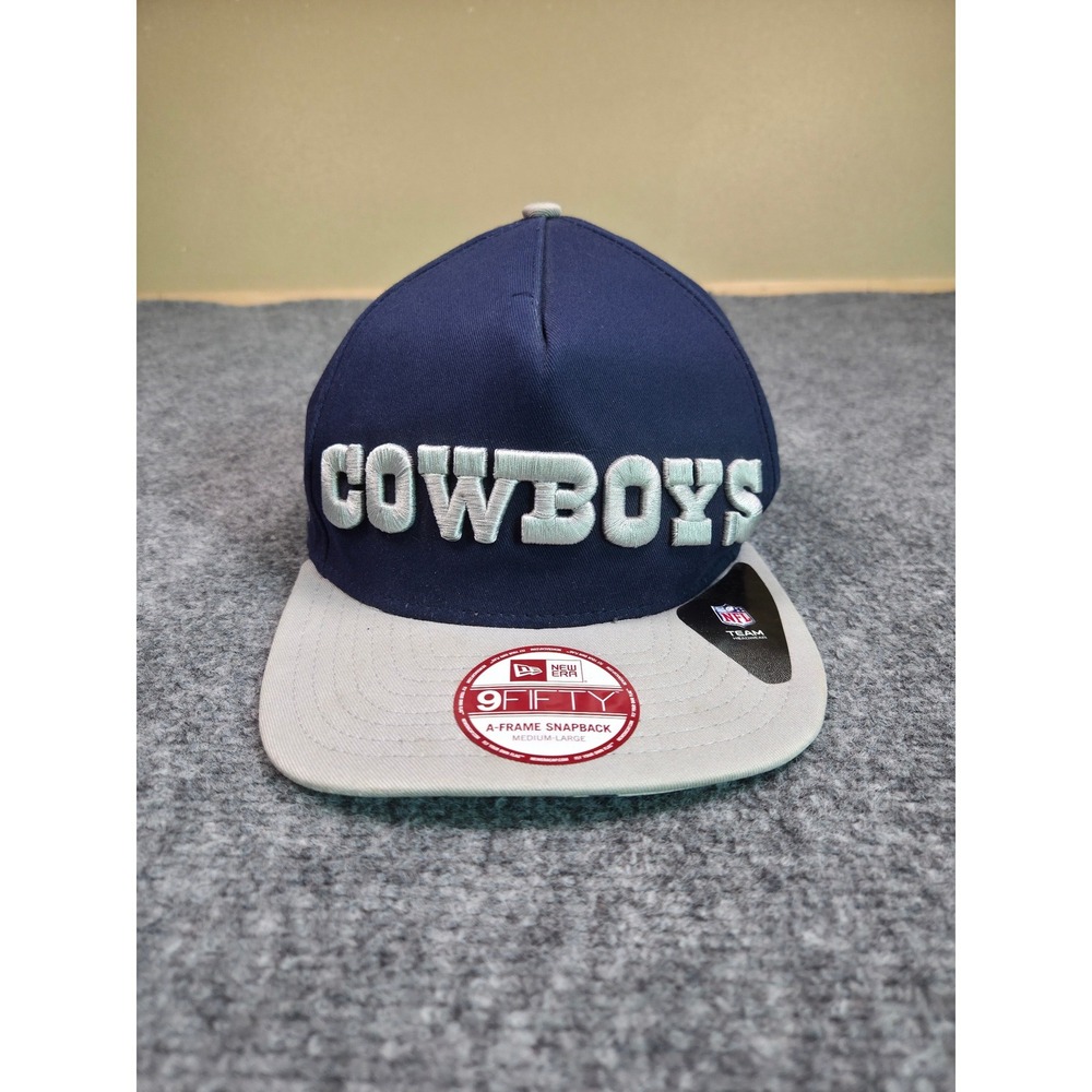 Dallas Cowboys Snapback Hat OSFA New Era 9FIFTY A-Frame Navy Blue Grey